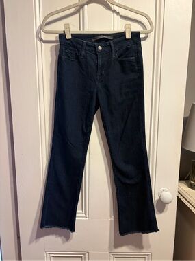 Joe's Jeans Dark Indigo Cropped Raw-Hem Jeans